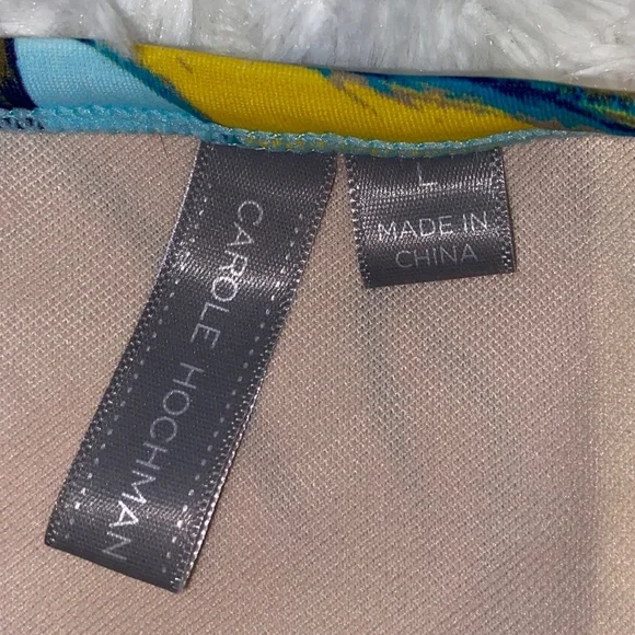 Teal Floral One Piece Swim Suit with front tie in Excellent Clean Condit… - Picture 3 of 6